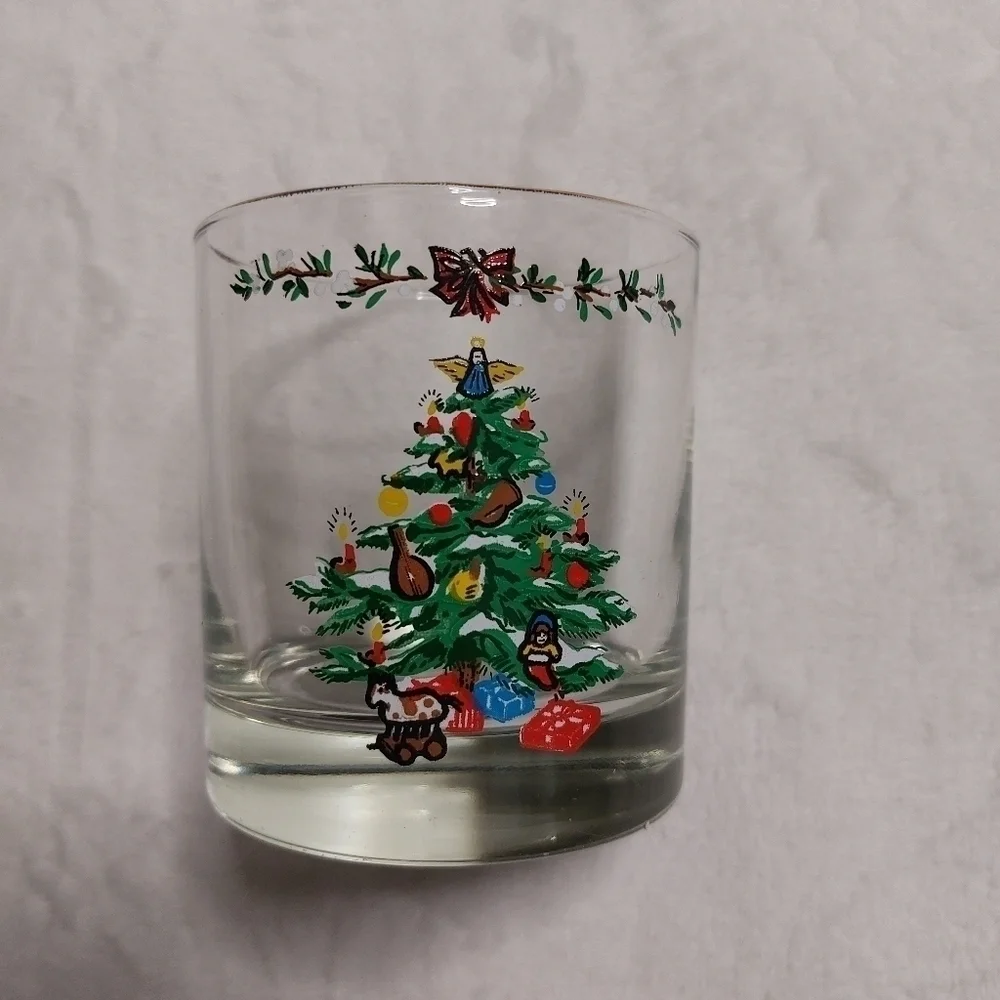 Montgomery Ward Holiday Collection Vintage (1979) Christmas Tree High Ball Glass